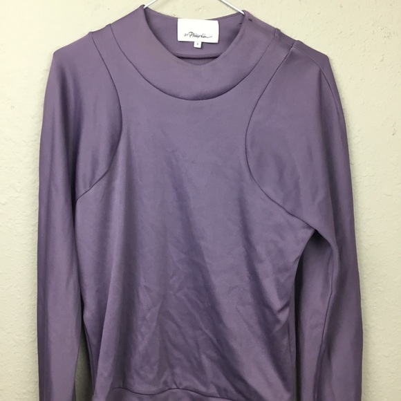 3.1 Phillip Lim Arc Line Sweater Size Small Mauve - Picture 3 of 7